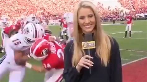 Sideline Reporter Hit In College Football Tackle