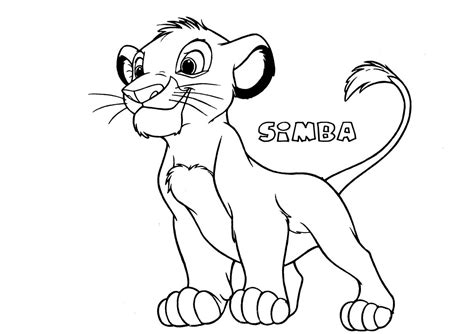 simba  lion king coloring page