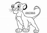 Coloring Simba Lion King Pages Printable Kids sketch template