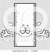 Ruler Mascot Loving Outlined Coloring Clipart Cartoon Vector Cory Thoman sketch template