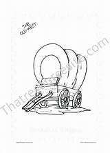 Wagon Coloring Getcolorings Covered sketch template
