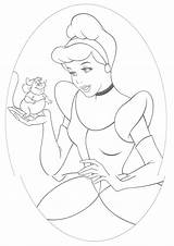 Cinderella Coloring Pages Princess Disney Colorear Para sketch template