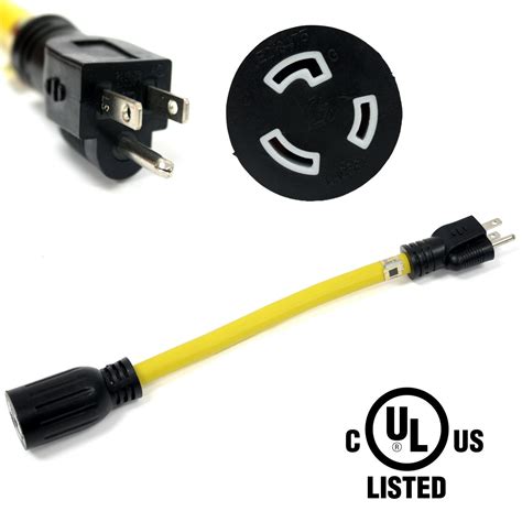 ul twist lock cord adapter pigtail  p plug male    receptacle female econosuperstore