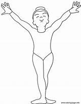 Coloring Pages Gymnastics Kids Printable sketch template