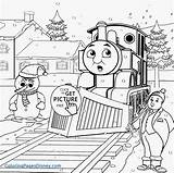 Thomas Coloring Pages Train Friends Colouring Engine Tank Christmas Printable Steam Kids Winter Color Print Book James Frosty Sheets Games sketch template