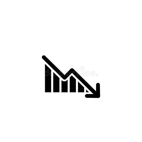 graph  arrow   vector symbol stock illustration illustration  reduction drop