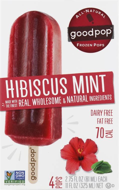 hibiscus mint frozen pops goodpop 4 x 2 8 fl oz delivery cornershop