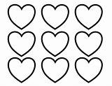 Hearts Coloring Pages Heart Small Color Printable Para Kids Colorir Valentines Desenhos sketch template