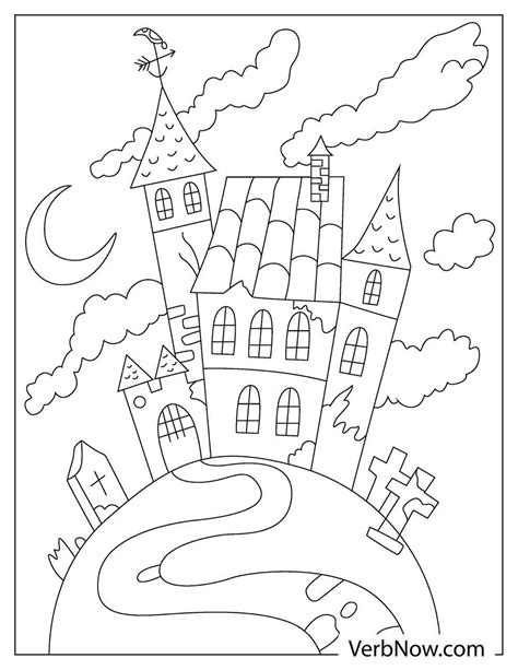 haunted house coloring pages book   printable
