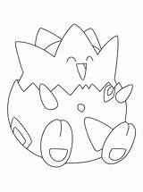 Coloring Pokemon Togetic Pages Template sketch template