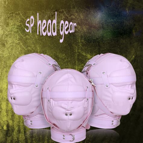 Sex Toys For Woman Men Headgear Pink Pu Leather Band Vent Hoods