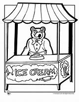 Ice Cream Shop Coloring Kids Pages Drawing Stand Parlor House Printable Jr Color Print Woo Activities Getdrawings Printer Send Button sketch template