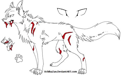 zombie wolf lineart  hawkfrostscourgeluva  deviantart