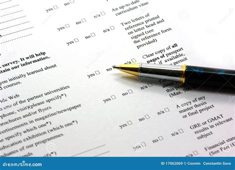 completing application form royalty  stock images image