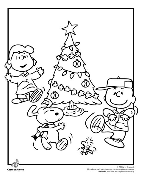 charlie brown christmas coloring pages peanuts gang christmas