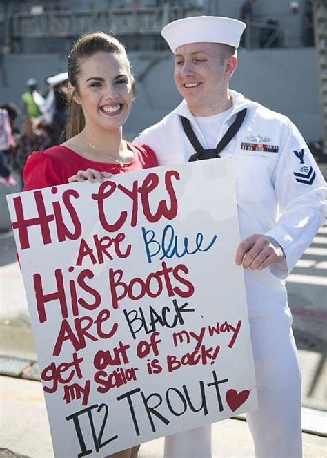 Super Cute Homecoming Sign For A U S Sailor Proud Navy Girlfriend