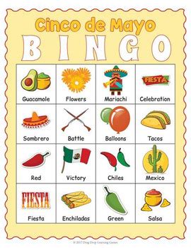 cinco de mayo bingo memory matching card game activity mexican