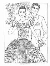 Coloring Pages Fashion Adult Book Haven Creative Adults Fashions Fabulous Amazon Books 1950s Sheets Para Barbie Ju Ming Sun Kids sketch template