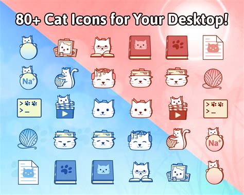 cute cat folder icons windows  macos digital  etsy oesterreich