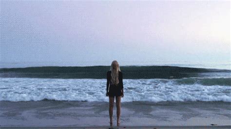Alone Amazing Beach Behind Blonde Animated