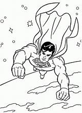 Superman Coloring Print Pages Sheets Characters Space Fictional Popular sketch template