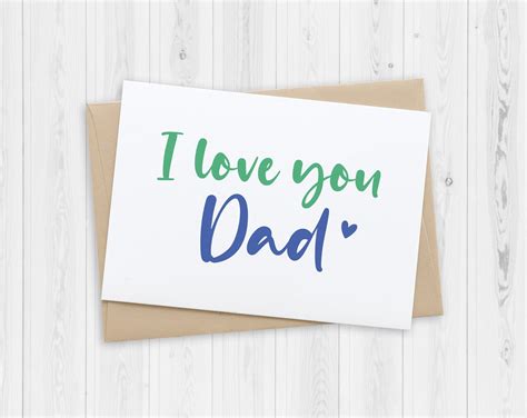 love  dad fathers day card birthday card  dad etsy