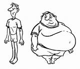 Thin Fat Clipart Coloring Pages Boy Slim Clip Line Man Cliparts Worksheet Color Kids Library Search Use Again Bar Case sketch template