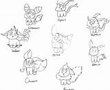 Coloring Eevee Pages Pokemon Evolutions Evolution Eeveelutions Print Printable Pikachu Getcolorings Getdrawings Color Evo Colorings Espeon Pag sketch template