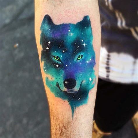 50 Wolf Watercolor Tattoo Designs For Men Cool Ink Ideas Geometric
