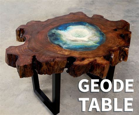 wood resin geode table  steps  pictures