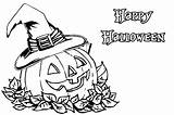 Trick Treat Coloring Pages Halloween Getcolorings Color Getdrawings sketch template
