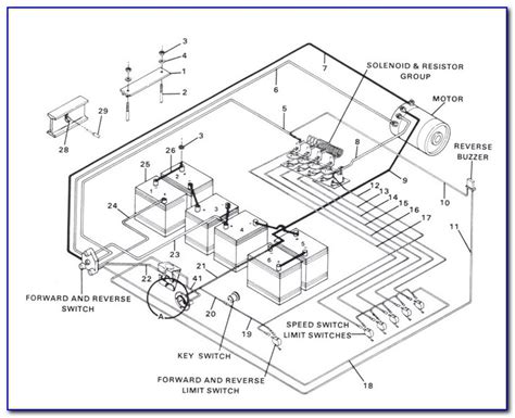 club car precedent  volt battery wiring diagram