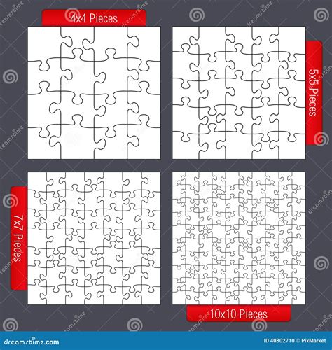 puzzle templates stock vector image