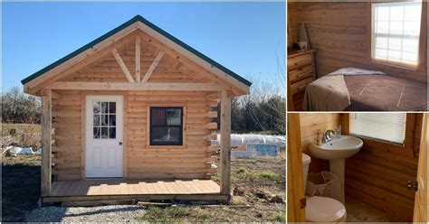 build   log cabin easily  economically   log cabin kit tiny houses