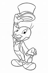Grilo Falante Pinocchio Pinocho Jiminy Cumprimentando Pinoccio Dibujos Coloriages Pinoquio Tudodesenhos Dessins Grilos Gafanhotos Colorironline Pinóquio sketch template