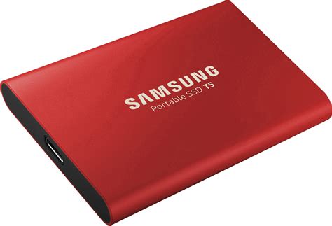samsung  pareu portable  external ssd hard drive  gb red usb  usb  conradcom