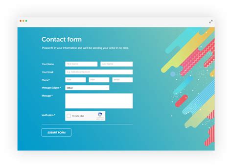 working contact form  html formbuilder