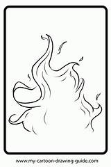 Coloring Flames Flame Drawings Draw Designlooter Cool 525px 16kb sketch template