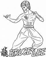 Coloring Bruce Lee Print Actor sketch template