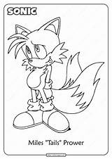 Sonic Printable Prower Hedgehog Coloringoo Pict sketch template