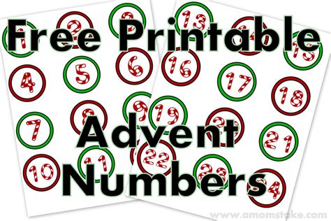 images  printable christmas calendar numbers  printable