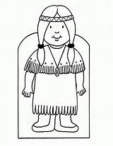 Coloring Indian Pages Native American Girl Thanksgiving Kids Indians Cherokee Drawing Printable Woman Color Dolls Print Warrior Adults Getdrawings Fresh sketch template