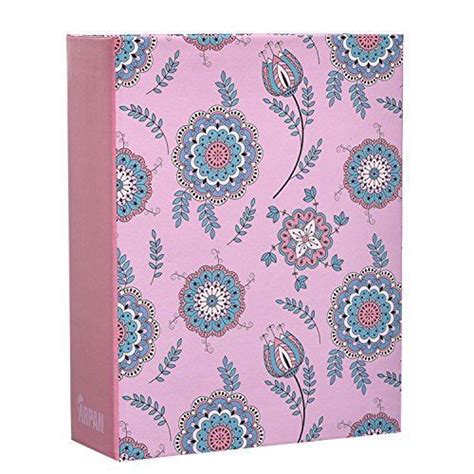 Pink Floral Pocket Photo Album Holds 100 6x4 Photoghraphs