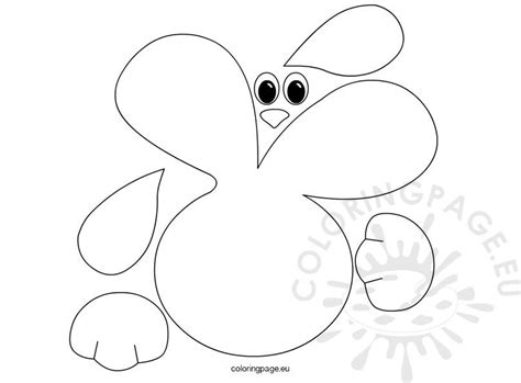 bunny template coloring page