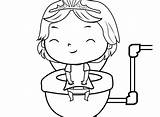 Potty Coloring Pages Training Getcolorings Color Girl Printable Getdrawings sketch template