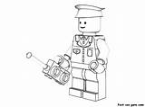 Coloring Lego Pages Printable Policeman Print Police Superheroes Kids sketch template