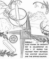 Imbolc Brigid Druidry Pagan Witchcraft Druid Gaelic sketch template