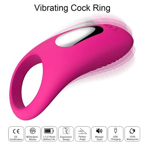 Male Vibrating Cock Ring Waterproof Penis Vibrator Female Sex Toy Clit