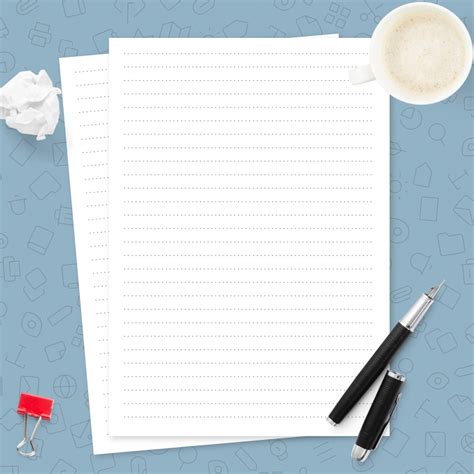 printable     dotted mid  lined paper editable