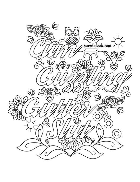 swear word coloring page quote